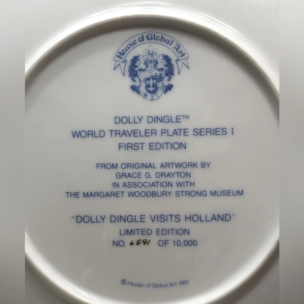 Vintage Dolly Dingle Collectible Plate. 8.5” Numbered | 1st Edition | Kitschy